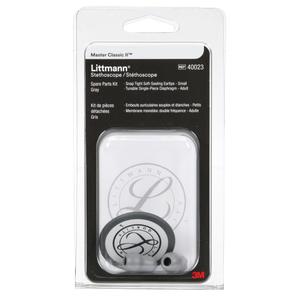 3M Littmann Stethoscope Spare Parts Kit Gray, Compatible with Master Classic II, Includes Snap Tight Soft-Sealing Small Eartips, Tunable Diaphragm & Rim, 40023