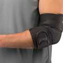 MUELLER Sports Medicine Adjustable Elbow Brace, Elbow Pain Relief Support Sleeve for Men and Women, For Tennis, Golf, Painting, Factory-Line Work, and More, Black, One Size