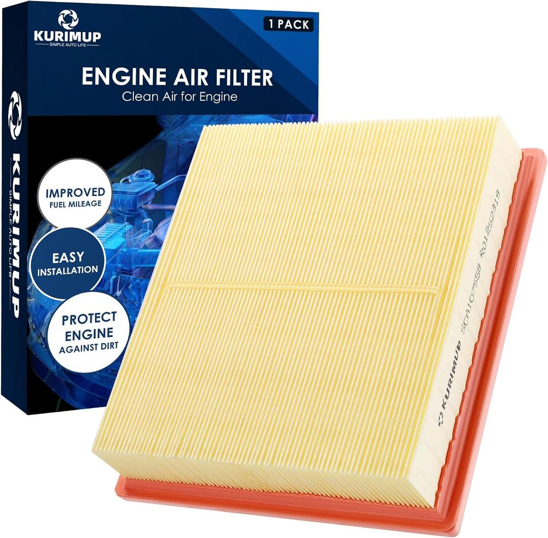 CA10755 Replacement Engine Air Filter, Efficient Filtration Offers 99% Air Purification, Fit for Toyota Avalon/Camry/Highlander/Sienna (2011-2020),Lexus, Grand Cherokee, Dodge Durango.