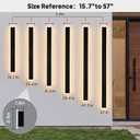 2 Pack 31.5 Inch Modern Outdoor LED Wall Lights, 3000K Warm White Long Linear Exterior Wall Sconces, IP65 Waterproof Hardwired Wall Mount Light Fixtures for Porch Garage Entryway Patio, Black