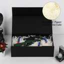 Black Magnetic Gift Box 15 Pack 12X6X4 Inch Foldable Gift Boxes Bulk Black Gift Boxes with Lids Packaging for Small Business Luxury Gift Box Shredded Paper Filler