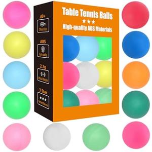 High Bounce & Durable ABS Mat Colored 3 Star Ping Pong Balls 4 Trainning,Party Games,Pet Cats Toys