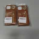 2 x for iPhone 15 Plus Case with Card Holder for Women,for iPhone 15 Plus Phone Case Wallet with Strap Credit Card with Kickstand Zipper Case for Apple15plus - Brown