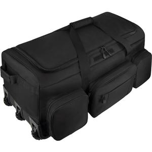 120L 3 Wheel Tactical Rolling Duffle Bag, Heavy Duty Military Deployment Luggage, 900D Waterproof Duffel for Camping Travel Outdoor Sports