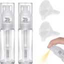 Matio 2 Pcs Duster Sprayer with 2 Funnels, 35ml Square Transparent Craft Spray Bottle, Empty Plastic Pump Multi-Purpose Edibler Sprayer for Cake, Card, Flower, Scrapbooking, Cardmaking