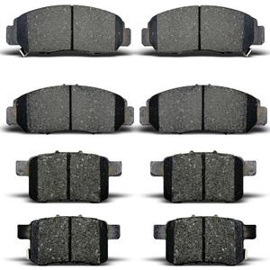 Front Rear Ceramic Disc Brake Pads Set Compatible with 2010-2012 Honda Accord EX/EX-L, for 2011-2014 Acura Tsx