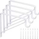Heavy Duty Closet Rod Bracket 10.8x10.8 Closet Rod Holders Support Right Angle Closet Shelf Bracket for Revive Your Sagging Rod