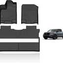 KELCSEECS Floor Mats Custom for Honda Ridgeline 2025 2024 2023-2017 All Weather Protection TPE Duty Non-Slip Automotive Floor Liners Fits Front & 2nd Row Full Set Accessories, Black