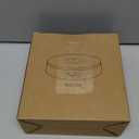 YVV Rotating Display Stand, Spinning Display Stand with Colored Lights, Lighted LED Base for Glass Art , Electric & Battery-Operated Platform 4.72in, Adjustable Speed Electric Turntable White