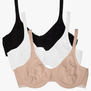 Fruit of the Loom Women's Unlined Underwire Bra - Cotton & Spandex Blend for Natural Shape and Flexibility 34C