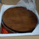 6 Tier Bookshelf Tower, 360 Solid Wood Spinning Bookcase with Swivel Wheels, Floor Standing Book Shelf for Small Space, Bookshelf for Home Office Study Room Bedroom Living Room (Walnut)