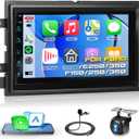 2G+64G Car Radio for Ford F150/F250/F350/E250/E350 Edge Fusion Explorer with Wireless Carplay Android Auto, 7 inch HD Touch Screen Car Stereo with Bluetooth/GPS/WiFi/FM/SWC/USB/HD Backup Camera