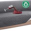Turquoize 100% Waterproof Couch Cover Sofa Covers Washable Couch Covers for 3 Cushion Couch Sofa Pet Friendly Triple Non-Slip Couch Cover for Dogs Furniture Covers for Pets, Kids,Dog (Sofa 70", Gray)