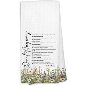KTYHD Mother Teresa Quotes Do It Anyway Kitchen Towels, Motivational Inspirational Dish Towels for Kitchen, Affirmation Inspirational Motivational Decorative Hand Towels for Bathroom Dish Cloths