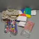 Poen 4 Sets Christmas Gingerbread House Craft Kit Bulk, Christmas DIY Crafts Include Wooden Gingerbread House, Paint, Paintbrush, Stickers, Clay for Xmas Party Craft Supplies