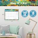 3 x Calendar 2025-2026, 18 Months Wall Calendar July 2025 to Dec 2026 Calendar with Julian Dates, 11" X 8.5" (Flower)