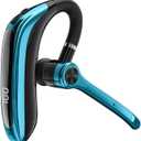 Trucker Bluetooth Headset Wireless Bluetooth Earpiece with Microphone ENC Long Battery Life Waterproof Earpiece Hands Free Headset Cell Phone Ear Pieces for Office Business Driving Work HD Phone Calls