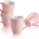 Sweese Porcelain Coffee Mugs - 16 Ounce (Top to the Rim) for Coffee, Latte, Tea, Cocoa, Set of 6, Pink