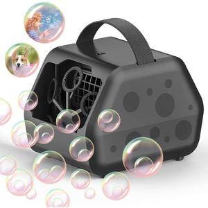 Automatic Bubble Machine Portable Bubble Blower Machine 9000+ Unique Bubbles Per Minute, 2 Speeds 13.6oz Capacity, Powered by Plug-in or Batteries for Indoor Outdoor Parties Birthday,Wedding,Christmas