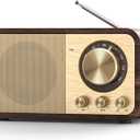Tendak FM Radio with Best Reception, Portable Transistor Radio with 5W Speaker, Rechargeable Vintage Radios for Home Outdoor, Support TF Card Play, USB MP3 Player, AUX, Bass Mode