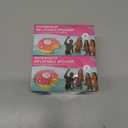 Waterproof Inflatable Floating Donut Speaker, IPX7 Waterproof Pool Speaker with 4 Hour Battery, 3W Speaker Output, USB-C Charging Cable Included, Pink and Orange Design, Pack of 2