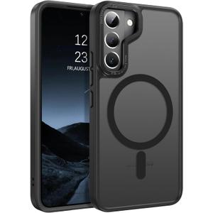BENTOBEN for Samsung Galaxy S22 Case, S22 Magnetic Case [Compatible with MagSafe] Translucent Matte Slim Shockproof Women Men Protective Case Cover for Samsung S22 6.1", Black