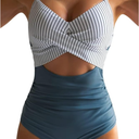 Eomenie Women's One Piece Swimsuits Tummy Control Cutout High Waisted Bathing Suit Wrap Tie Back 1 Piece Swimsuit, Size S