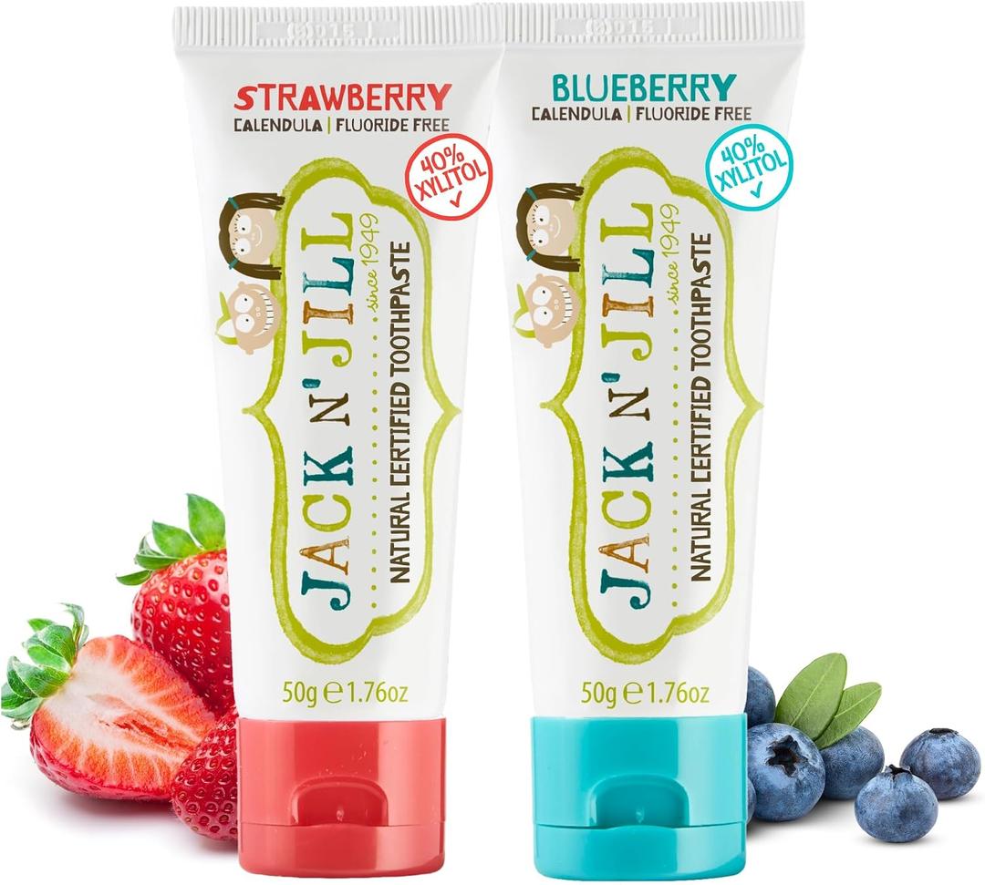 Jack N Jill Natural Toothpaste, 1.76 oz (Variety Pack of 4)