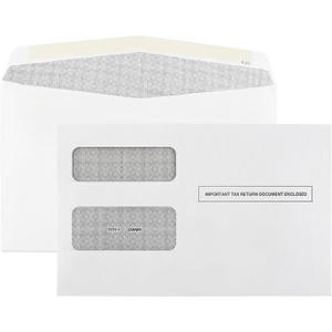 50 1099 MISC Tax Envelopes 2025, Designed for printed 1099 Laser Forms - Misc - 1098-1099-R - DIV - INT Laser Forms from Quick books or Similar Soft wares, Security Tinted, Gummed Flap, 50 Envelopes