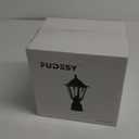 FUDESY Dusk to Dawn Outdoor Post Light, White Modern Exterior Post Lantern with Pier Mount Base, Plastic Waterproof Lamp Light Fixture for Garden Yard Patio Pathway, LED Bulb Included