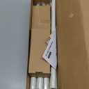 KAMANINA White Curtain Rod for Windows 72 to 144 Inches (6-12ft), 7/8 Inch Long Curtain Rods Adjustable, Single Heavy Duty Drapery Rods 144 inches with Round Finials