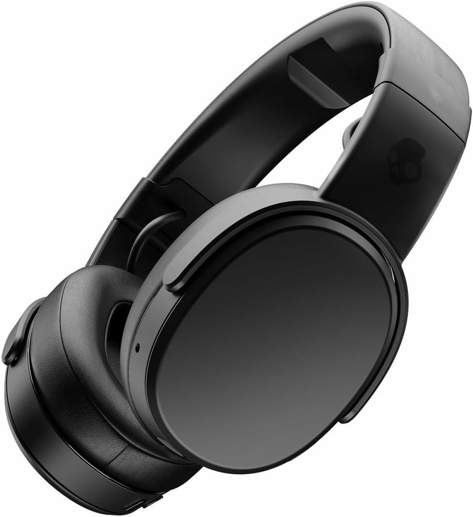 Skullcandy Crusher Wireless Bluetooth Headphones with Multi-Sensory Bass, Noise Isolating Over-Ear Fit, Up to 50 Hours Battery, Microphone for iPhone Android (Black)