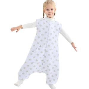 Baby Toddler Sleep Sack with Feet 2.5 TOG Winter, Wearable Blanket with Legs, Toddler Sleeping Sack Long Sleeve (Greystar, 2T-3T)