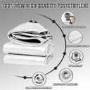 White Tarp 10x12 Feet, 10 Mil Thick Waterproof Poly Tarps Cover UV Resistant, Rip & Tear Proof with Metal Grommets Every 20 Inches