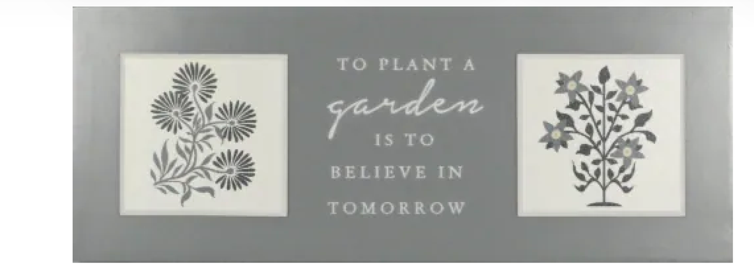 Crystal Art Gallery Plant A Garden Wall Art, 20 x 8 in