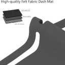 Dash Cover Mat Custom Interior Center Console Compatible with Toyota Tacoma 2016-2023 Dashboard Cover Pad Carpet Protector （Gray）