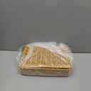 Cable Management Box Handwoven Imitation Rattan Cord Hider Box Charging Station Basket Desktop Cord Organizer with Removable Divider for Laptop Tablet 12.5lx5.9hx7.6w-inch(Rattan Color)