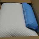 DreamyBlue Signature Pillow w/Adjustable Loft Shredded Memory Foam Fill Neutral Alignment for Side, Back, and Stomach Sleepers Washable Bamboo Rayon Cover CertiPUR-US Certified Foam (Queen)