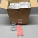 Sliner Valentine Bear Bottles with Straws Including Plastic Bear Drink Empty Bottle & Straws & Caps for Valentine Party Juice Milk Cup Drink Water Container