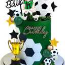 Soccer Cake Topper Decorations Soccer Player Clay Figurine Decorations for Football Sport Birthday Supplies (Style 01)