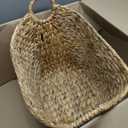 Deco 79 Seagrass Handmade Decorative and Functional Storage Basket Large Woven Basket Organizer with Ring Handles, Basket for Storage 20" x 18" x 19", Brown