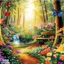 500 Piece Jigsaw Puzzle for Adults, Forest Butterfly Jigsaw Puzzle 500 Piece Forest Jigsaw Puzzles for Adult Butterfly Puzzles for Adults - Challenging Family Activity Gift 20.5 x 15 Inch