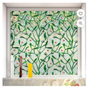 Countewol Window Privacy Film Stain Glass Window Film Rainbow Window Film Window clings Non-Adhesive Reusable Decorative for Room (Mistletoe Rainbow, 45.2 x 78.7 in)