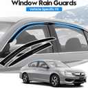Accord Rain Guards - Window Visors for Honda Accord 2008-2017, Out-Channel Side Window Rain Guards for Accord Accessories, 4PCS, Black, Car Accessories