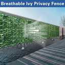 Artificial Ivy Fence Privacy Screen with Mesh Back, 72" x 96" Faux Ivy Vine Leaf Fence Panels, Balcony Privacy Screen, Hedge Wall Decoration for Outside, Garden, Yard, Patio