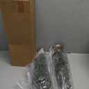 Yuefunny Set of 2 Lighted Christmas Tree Table Decoration with Golden Star Spiral Battery Operated Tabletop Prelit Mini Xmas Tree with LED Light up Desk Ornament for Home Mantel Room (Snowy Style)