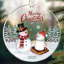 2 x Smores Ornaments, Snowman Ornaments - Cute Smores Ornament for Christmas Tree - Marshmallow Gifts for Snowmen Lovers, S'Mores Themed Gifts - Acrylic Snowman Ornament 2025
