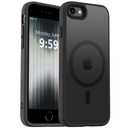 MOCCA Strong Magnetic for iPhone SE Case 2022/iPhone SE 2020 Case/iPhone 7 Case/iPhone 8 Case [Compatible with Magsafe] Slim Thin Translucent Matte Protective Cover Phone Case 4.7'', Black