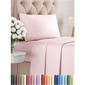 Twin Size 3 Piece Sheet Set - Comfy Breathable & Cooling Bed Sheets Set - Hotel Luxury Bedding for Women, Men, Kids, Teens, Boys & Girls - Deep Pockets, Soft, Wrinkle Free - Oeko-Tex - Lavender Pink