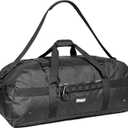 Fitdom 132L 36" Heavy Duty Extra Large Sports Gym Equipment Travel Duffel Bag W/Adjustable Shoulder & Compression Straps. Perfect for Soccer Baseball Basketball Hockey Football Team Coaches & More (Black)
